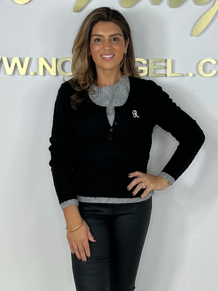 Cable Knit Jumper With Underlay (4 Colours)