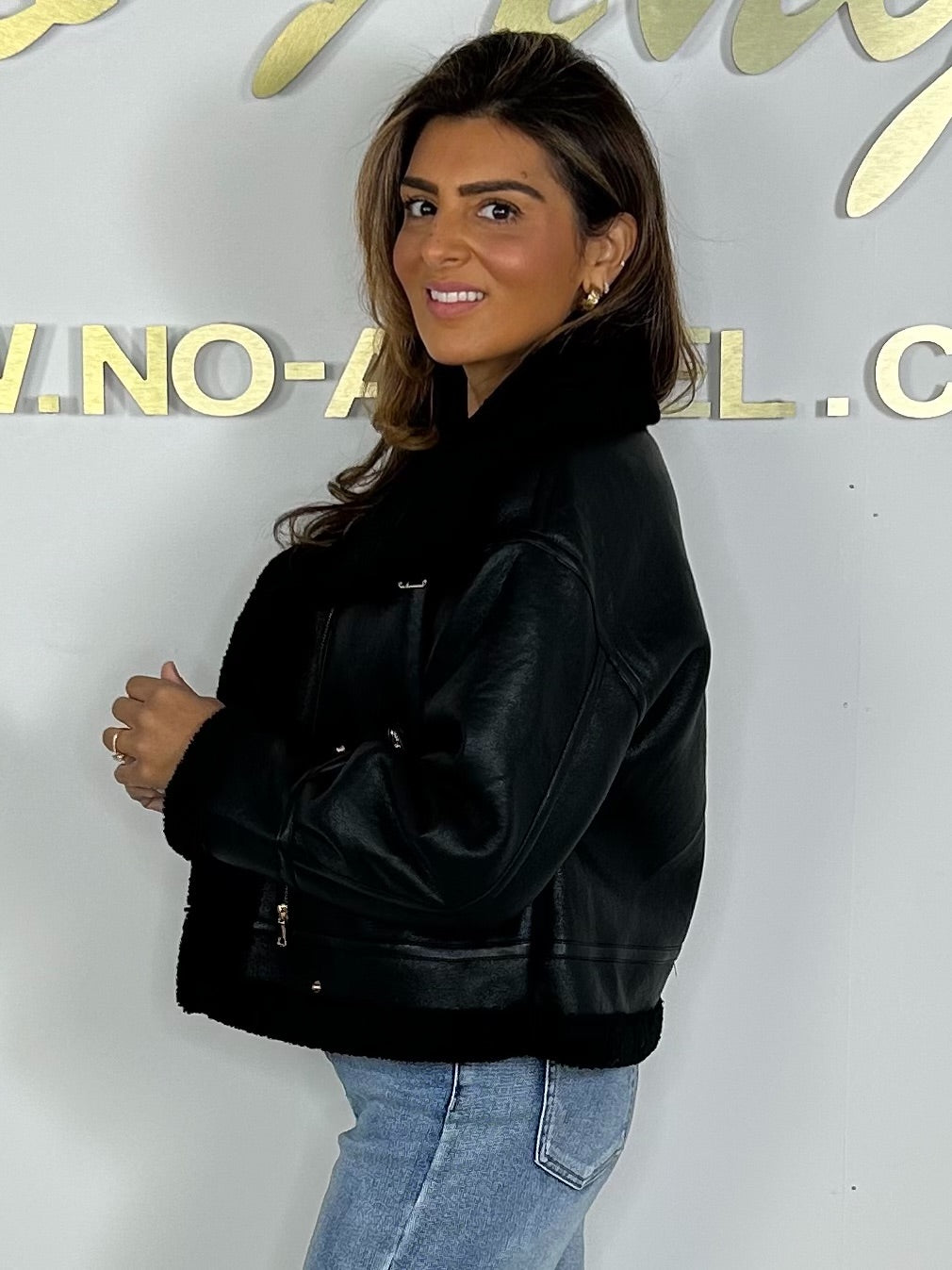 Aviator Faux Leather Jacket (2 Colours)
