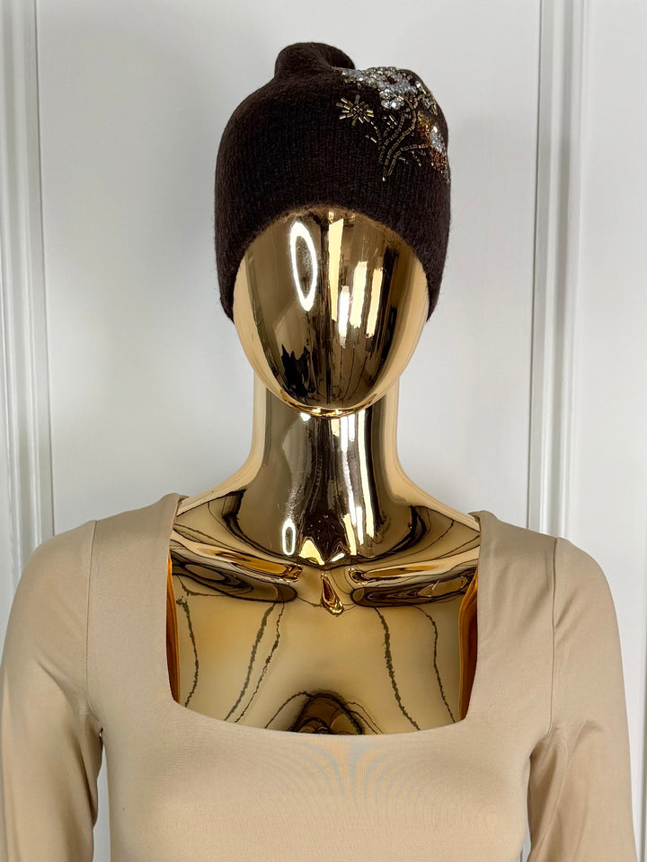 Embellished Beenie Hat (4 Colours)