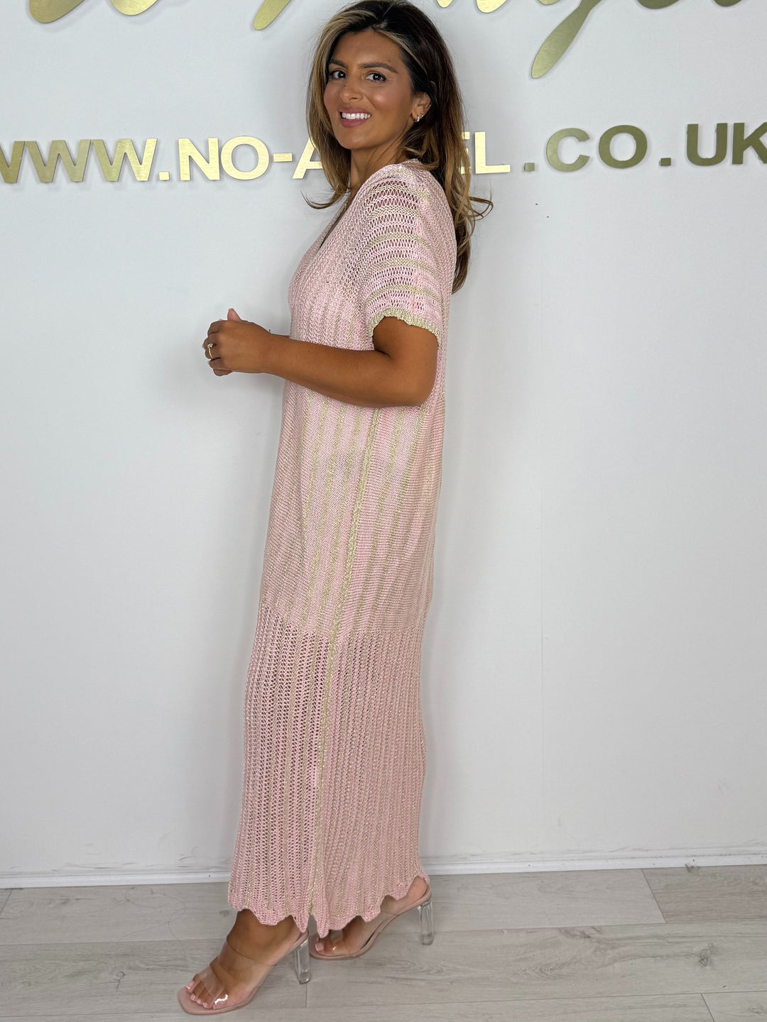 Batwing Sleeve Scalloped Bottom Beach Maxi Dress (2 Colours)