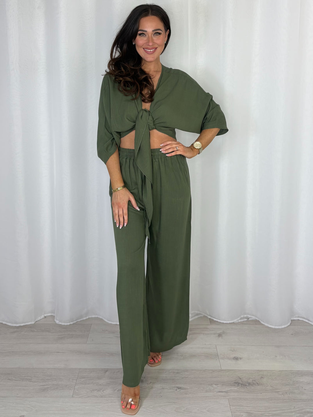 Tie Up Top & Trouser Co-ord (5 Colours)