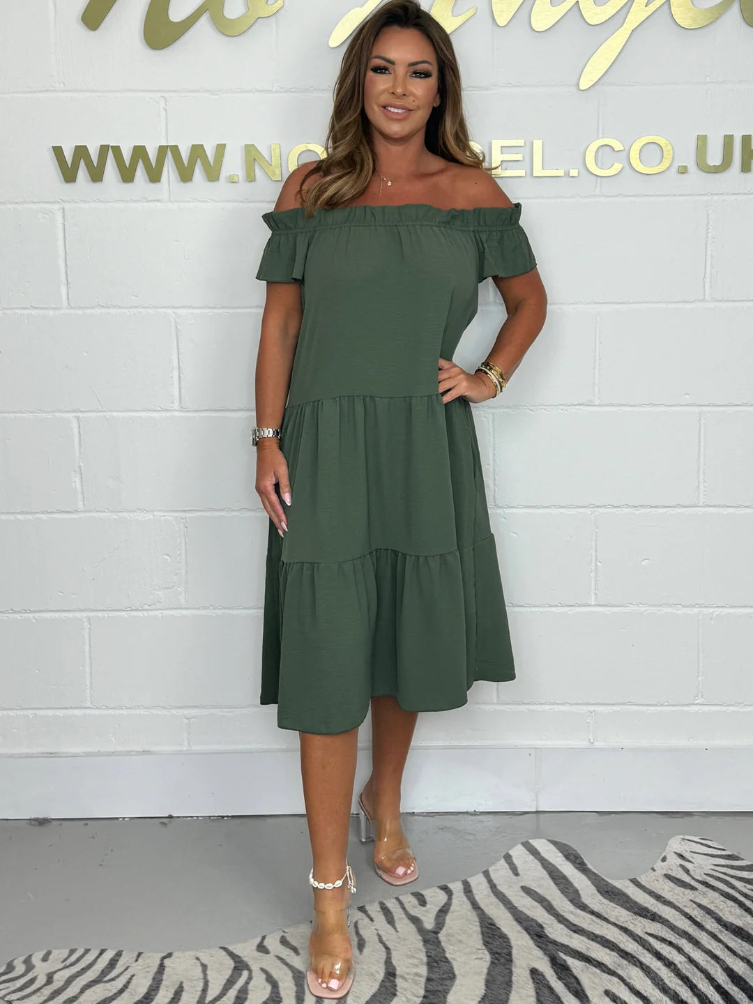Bardot Layered Frill Midi Dress (7 Colours)