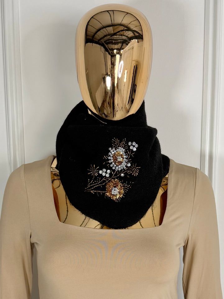 Embellished Knit Neck Bandana