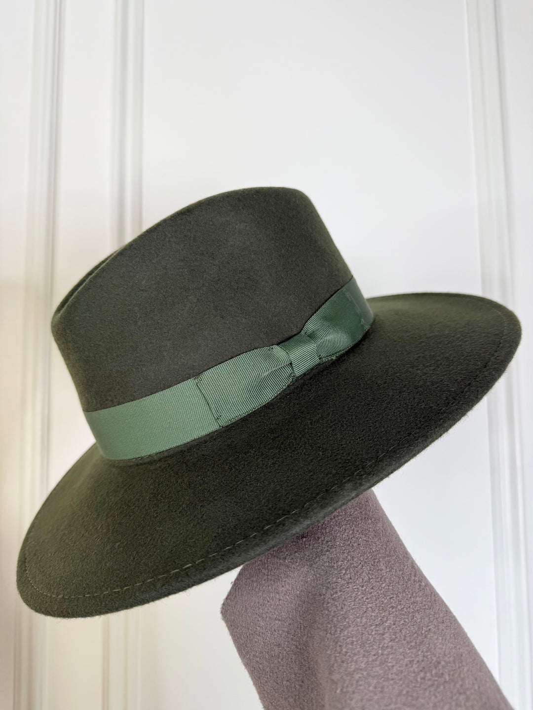 Bow Rim Wool Fedora Hat (5 Colours)