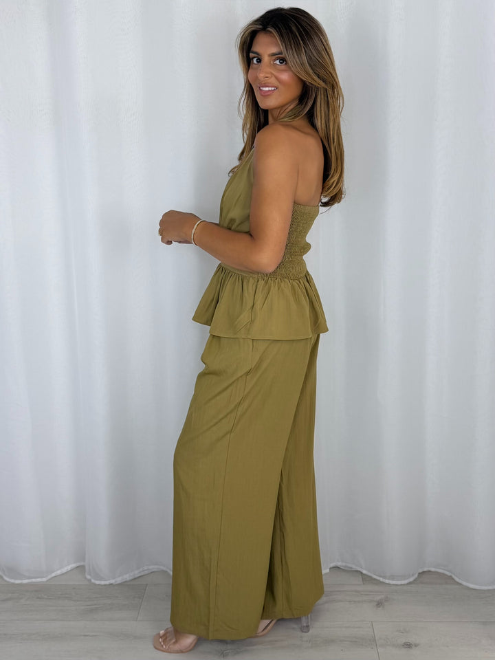 Gold Broach Halter Neck Co-Ord (6 Colours)