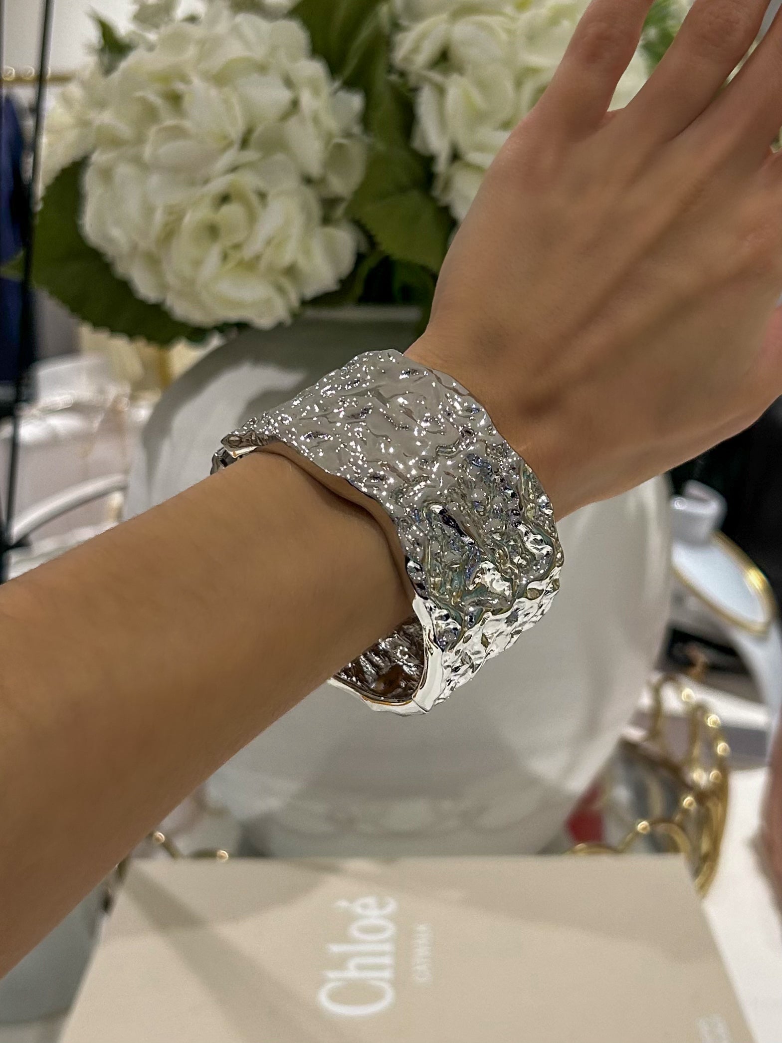 Large Textured Wavy Bangle (2 Colours) – No Angel Clothing