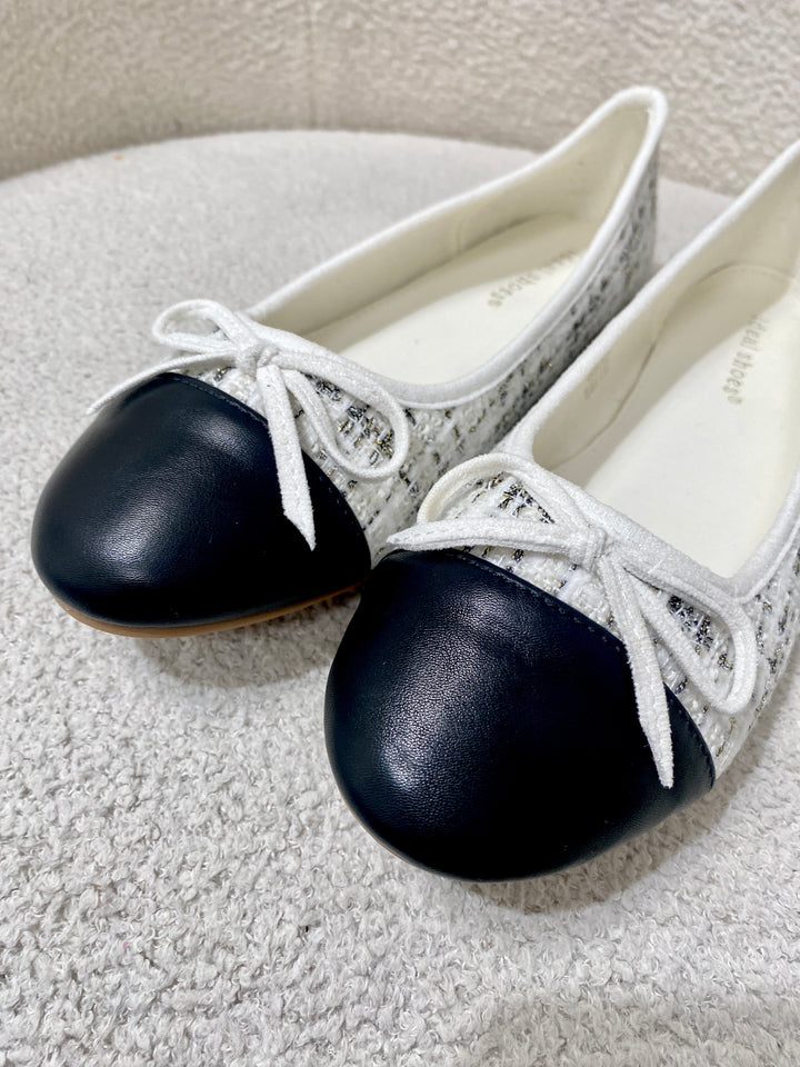 Tweed Pumps With Bow Detail (3 Colours)