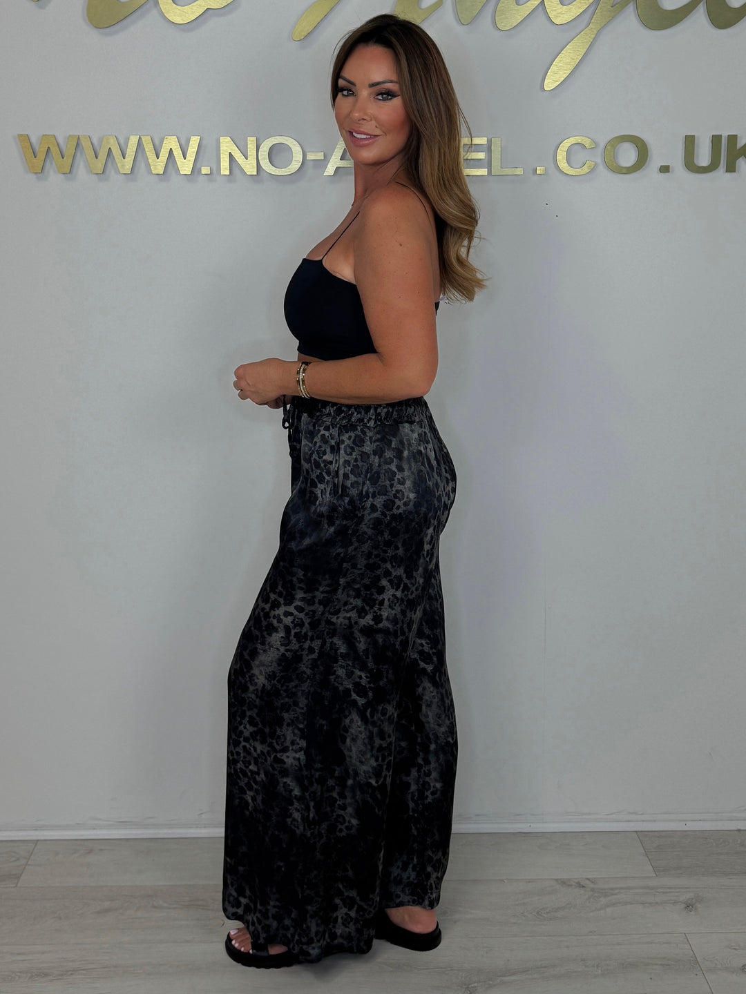 Leopard Print Satin Trousers (3 Colours)
