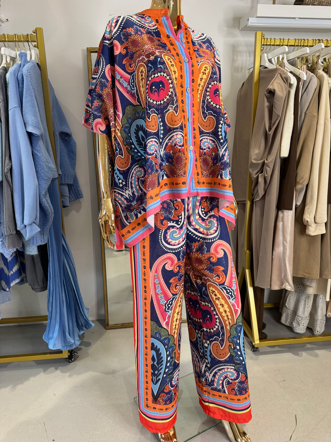 Multi-Coloured Printed Shirt & Trouser Co-Ord (2 colours)
