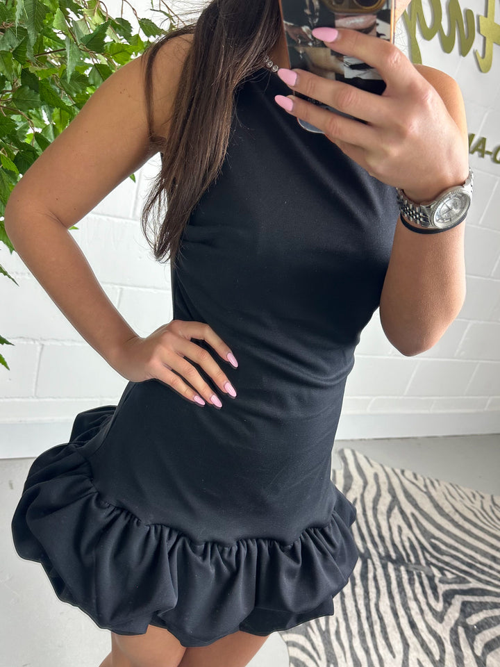 Puff Bottom Dress With Built In Shorts (2 Colours)
