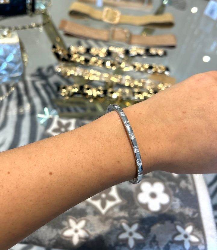 Square Diamante Bangle