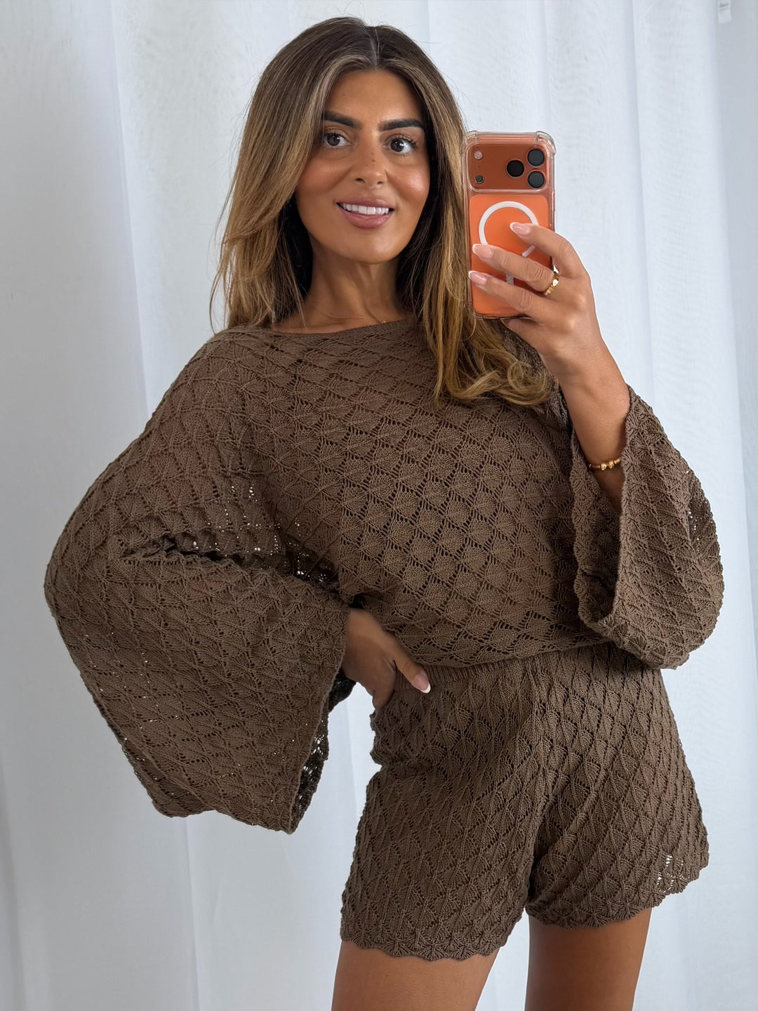 Knitted Kimono Sleeve Shorts Co-Ord (3 Colours)