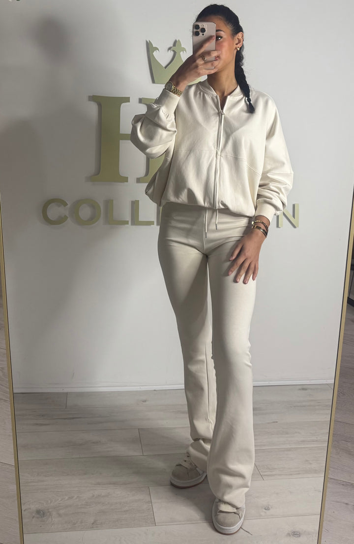 Bomber Jacket Flared Leg Tracksuit (3 Colours)