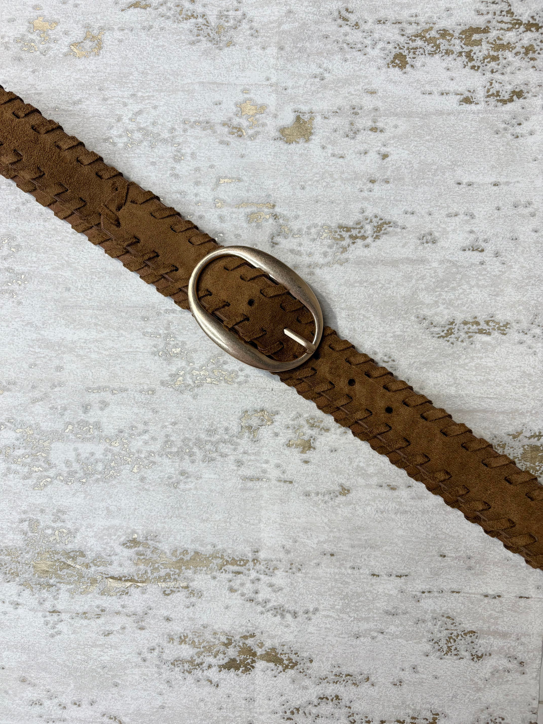 Thin Suedette Woven Trim Belt (7 Colours)