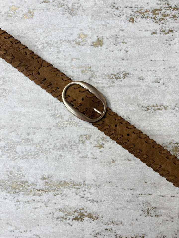 Thin Suedette Woven Trim Belt (7 Colours)