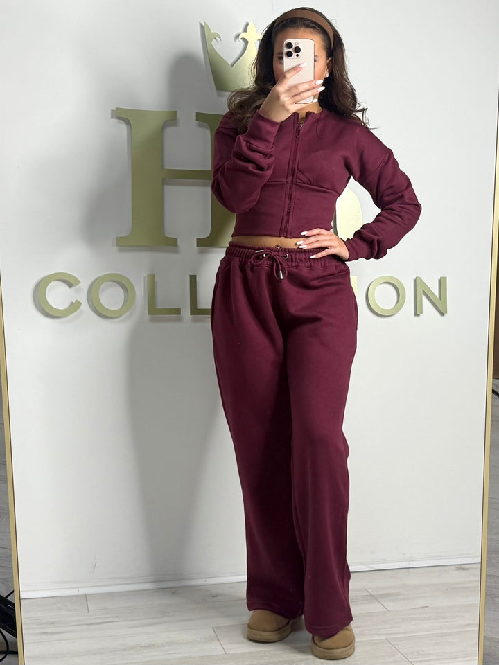 Zip Up Corset Style Straight Leg Trouser Co-ord (4  Colours)