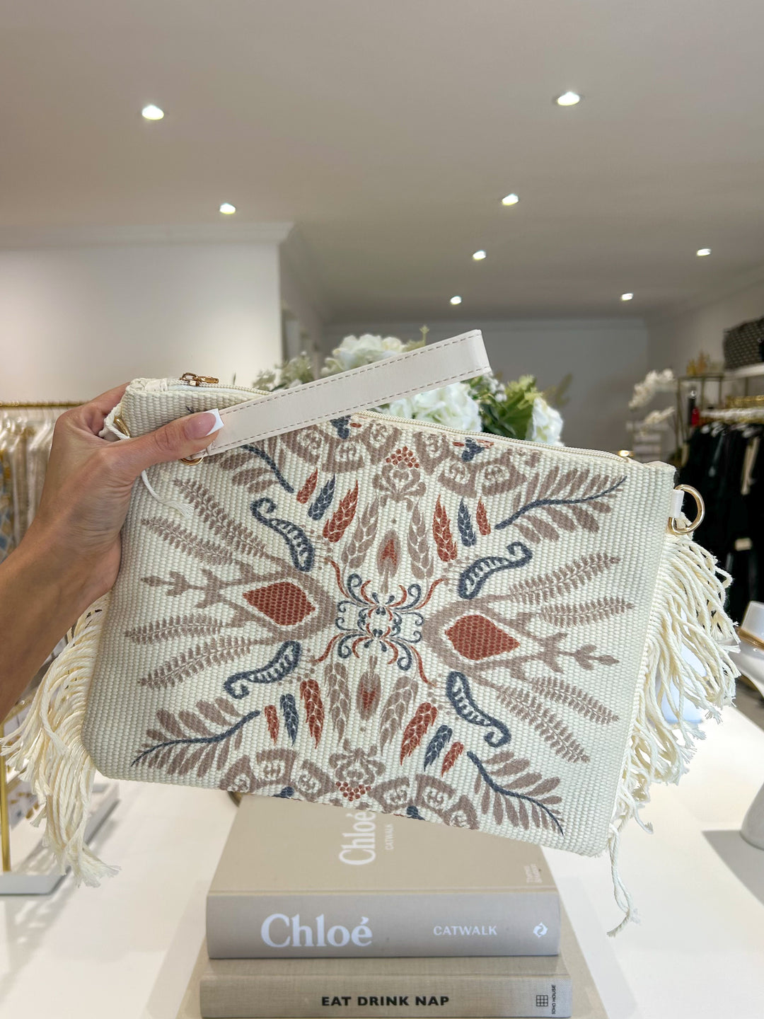 Paisley Tassel Detail Clutch Bag (2 Colours)