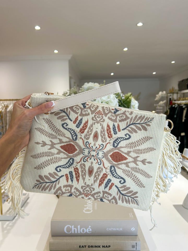 Paisley Tassel Detail Clutch Bag (2 Colours)