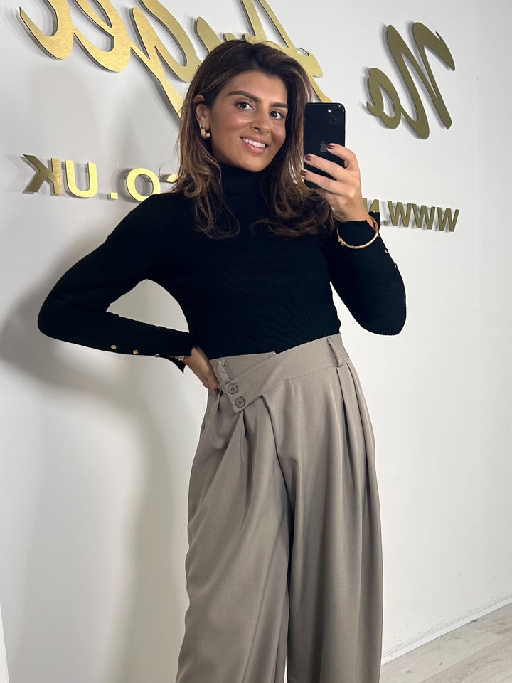 Taupe Tailored Trousers