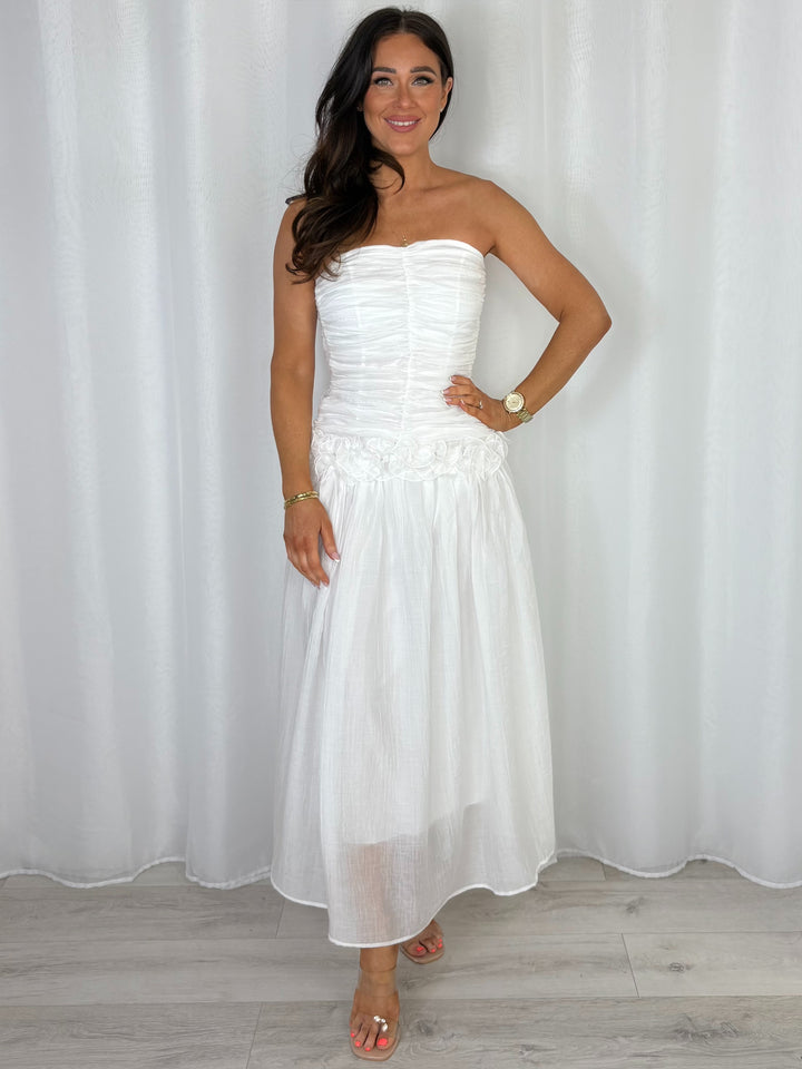 Ruched Top Detail Floaty Maxi Dress (2 Colours)