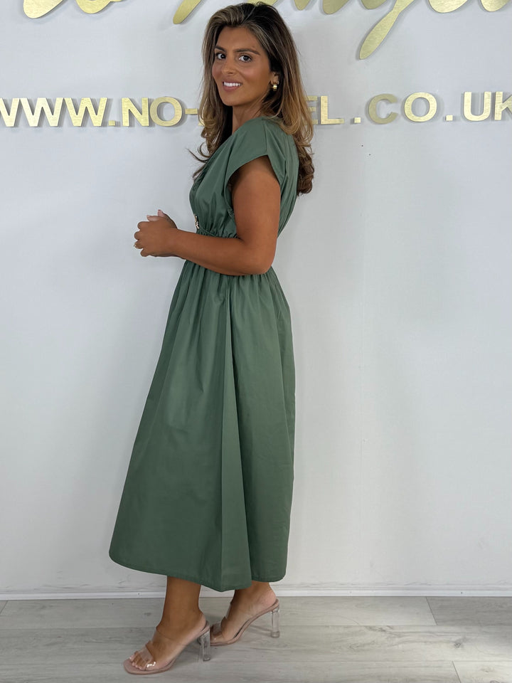 Double Star Cap Sleeve Midi Dress (5 Colours)