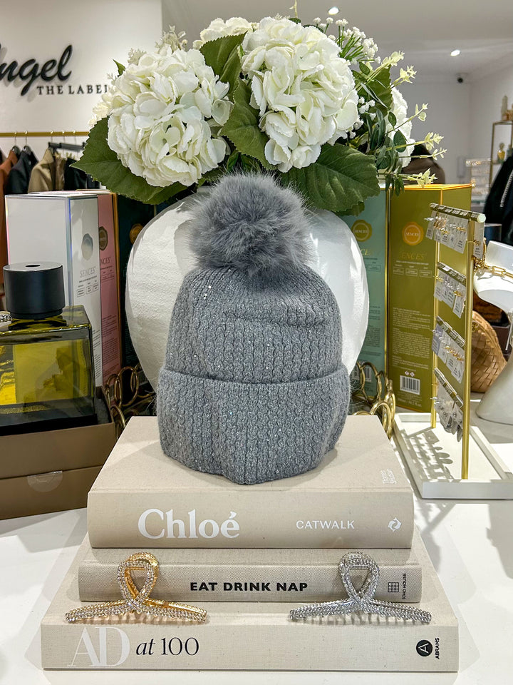 Scattered Sequin Bobble Hat (6 Colours)