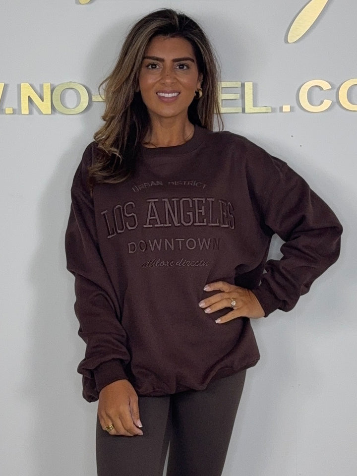 Los Angeles Round Neck Oversize Sweatshirt (4 Colours)
