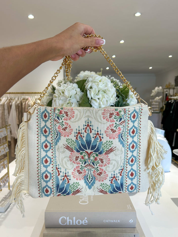 Paisley Tassel Detail Clutch Bag (2 Colours)