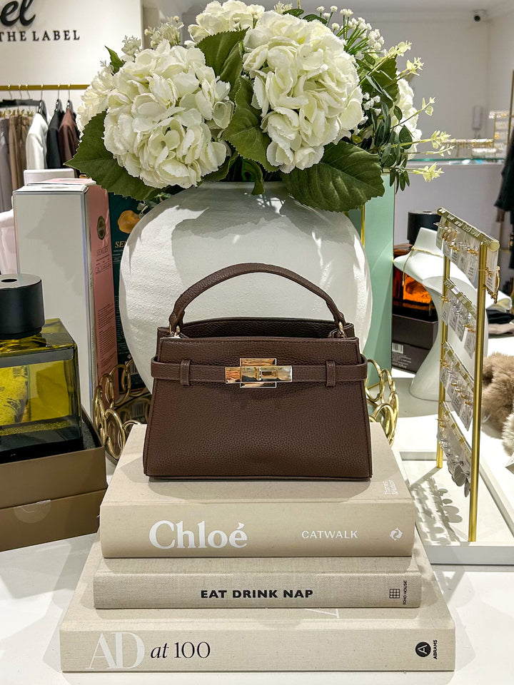 Buckle Front Gold Hardware Mini Handbag (3 Colours)