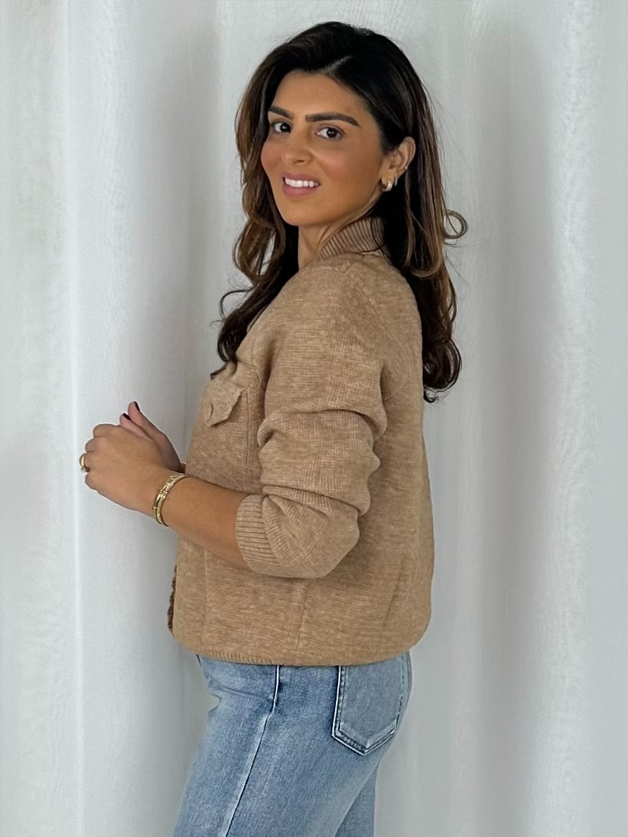 Collared Scalloped Edge Pocket Cardigan (3 Colours)