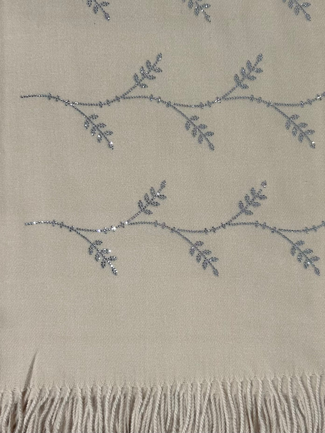 Diamante Vine Design Tassel Edge Scarf (3 Colours)