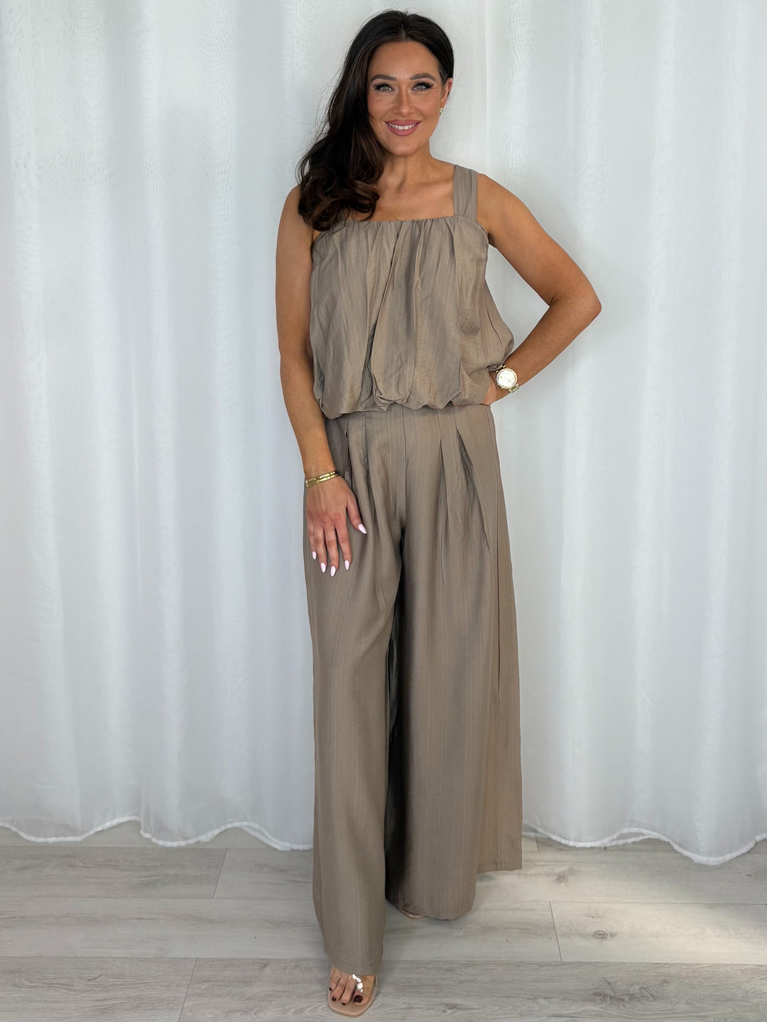 Balloon Style Top And Pleated Trouser Co-Ord (8 Colours)