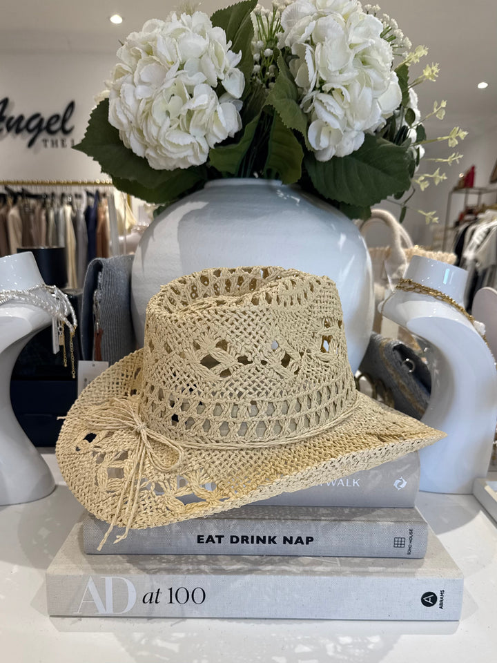 Cowboy Straw Patterned Hat (4 Colours)
