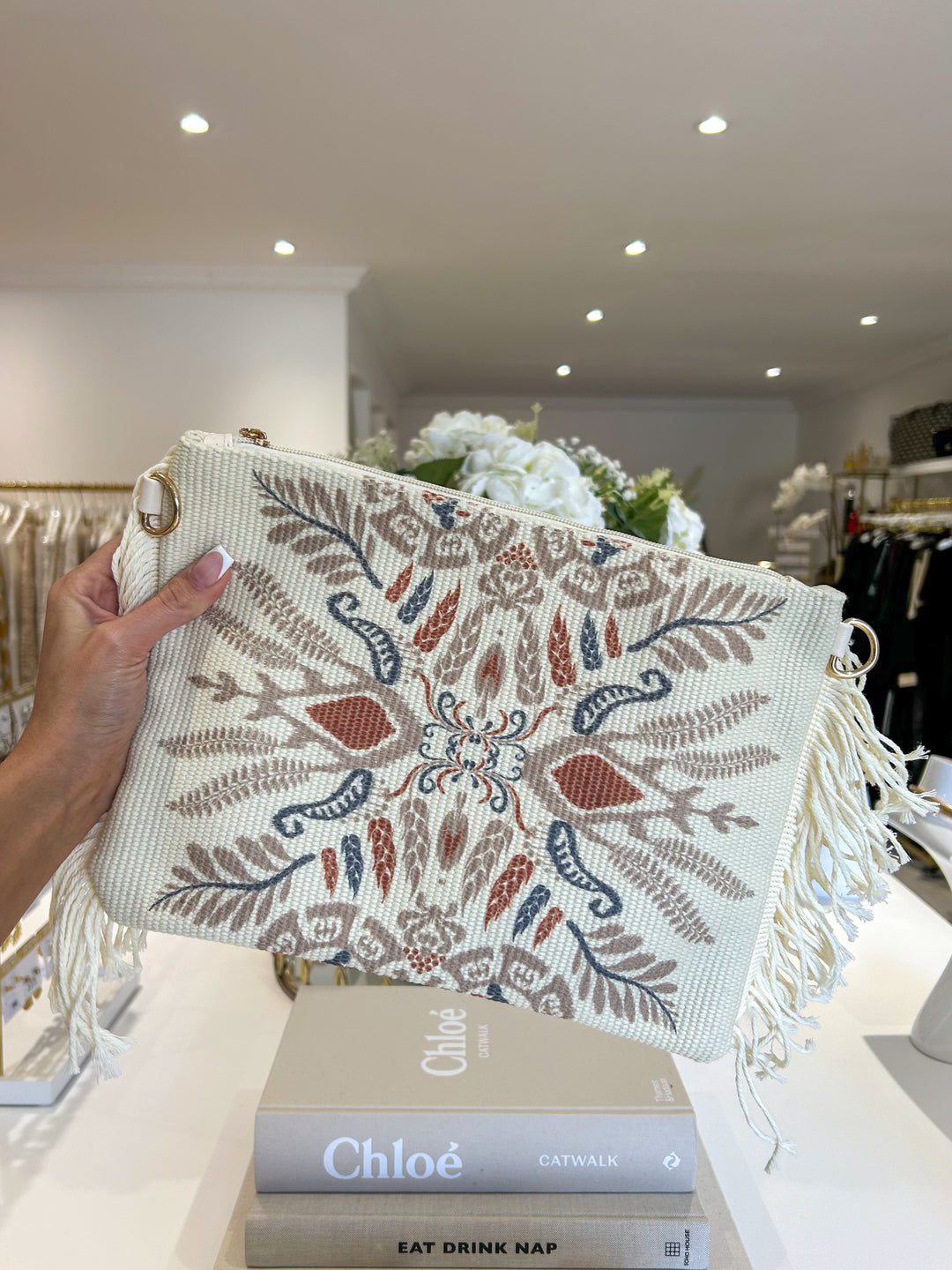 Paisley Tassel Detail Clutch Bag (2 Colours)
