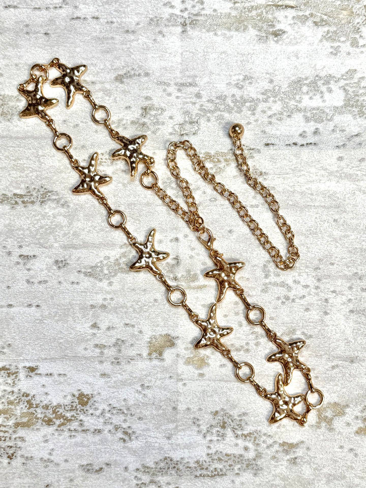 Gold Starfish Chain Belt