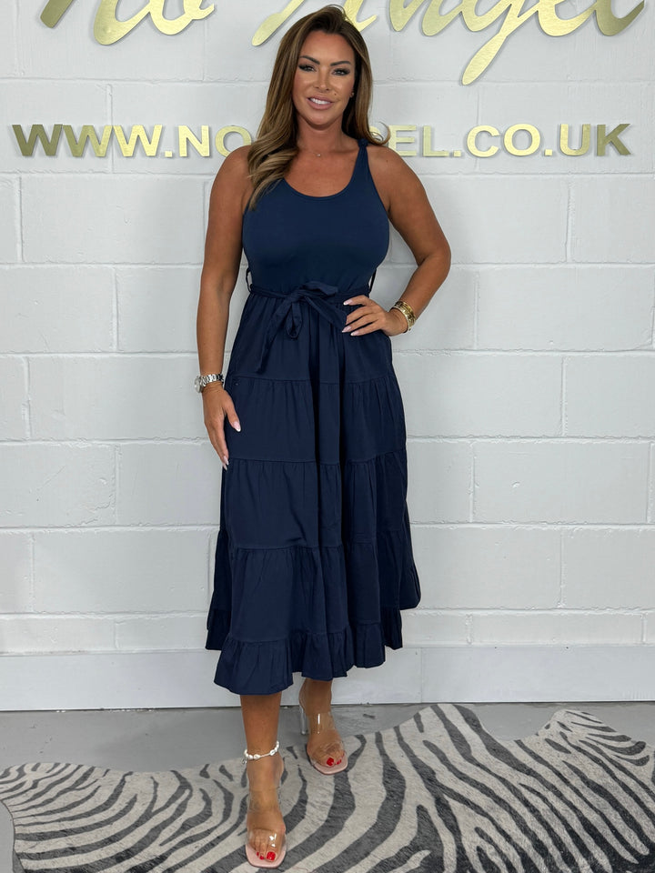 Knot Strap Belted T-Shirt Maxi Dress (4 Colours)