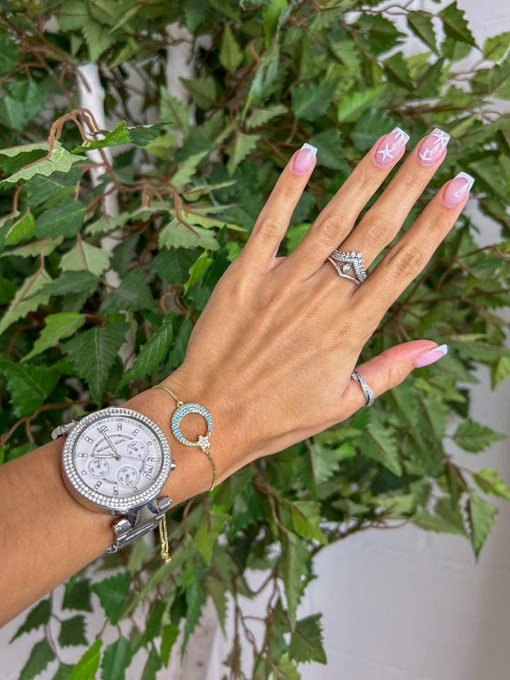 Gold Moon & Star Bracelet