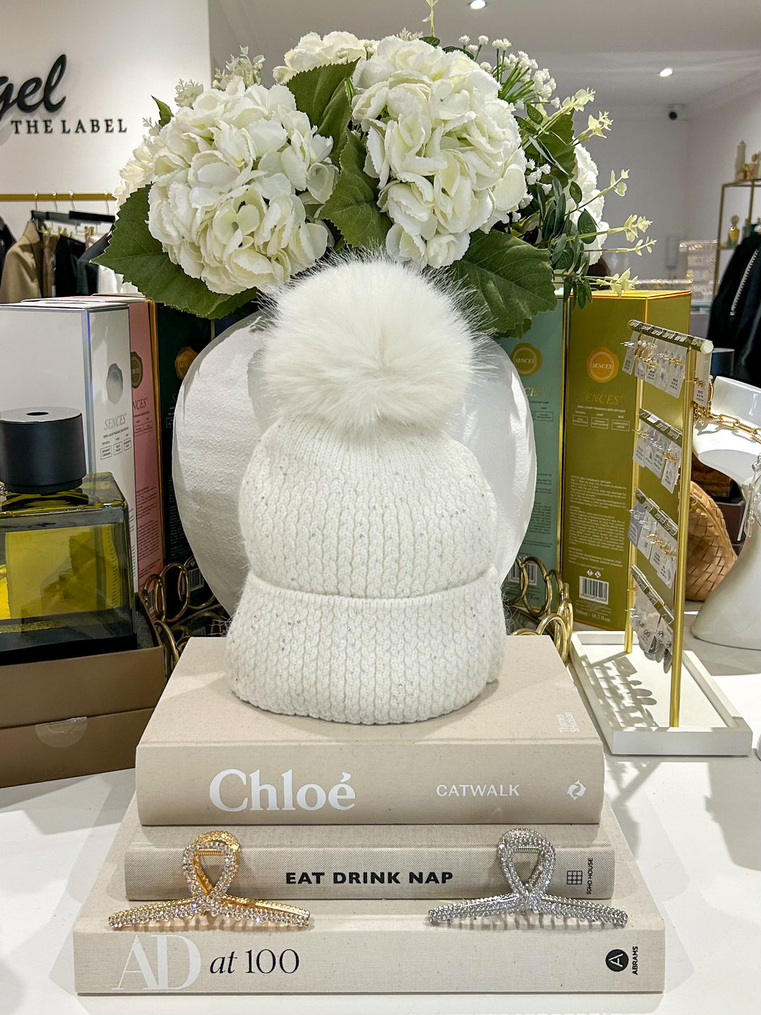 Scattered Sequin Bobble Hat (6 Colours)