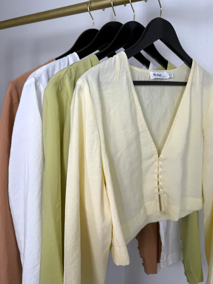 CAPRI - Cropped Shirt (White)