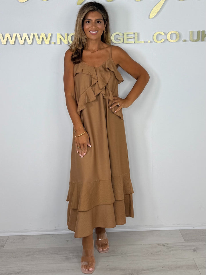 Ruffle Spaghetti Strap Maxi Dress (2 Colours)