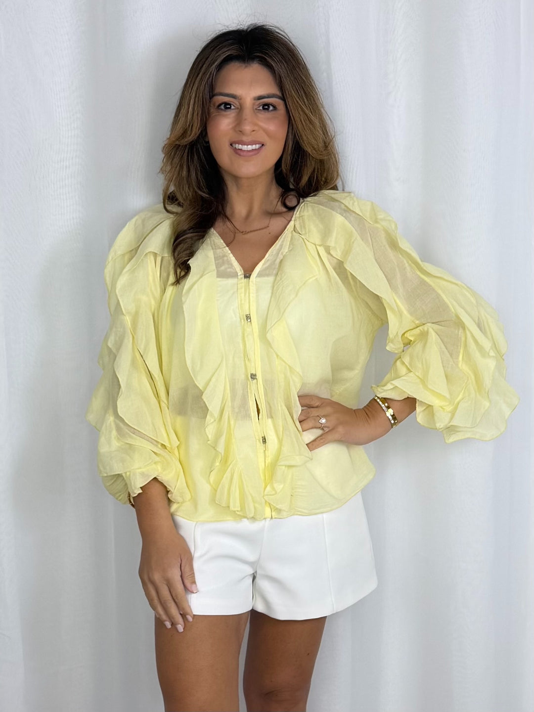 Frill Long Sleeve Top (7 Colours)