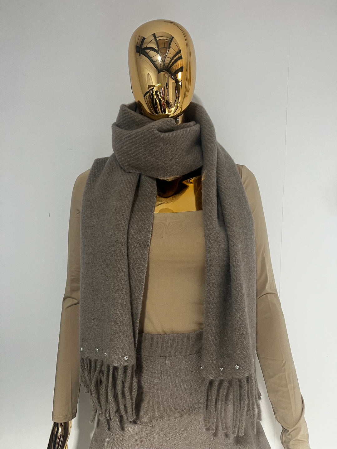 Diamante Tassel Edge Scarf (3 Colours)