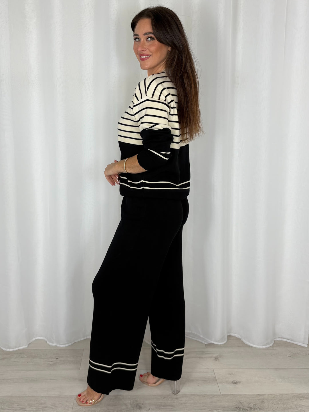Round Neck Striped Jumper And Trouser Co-Ord (5 Colours)