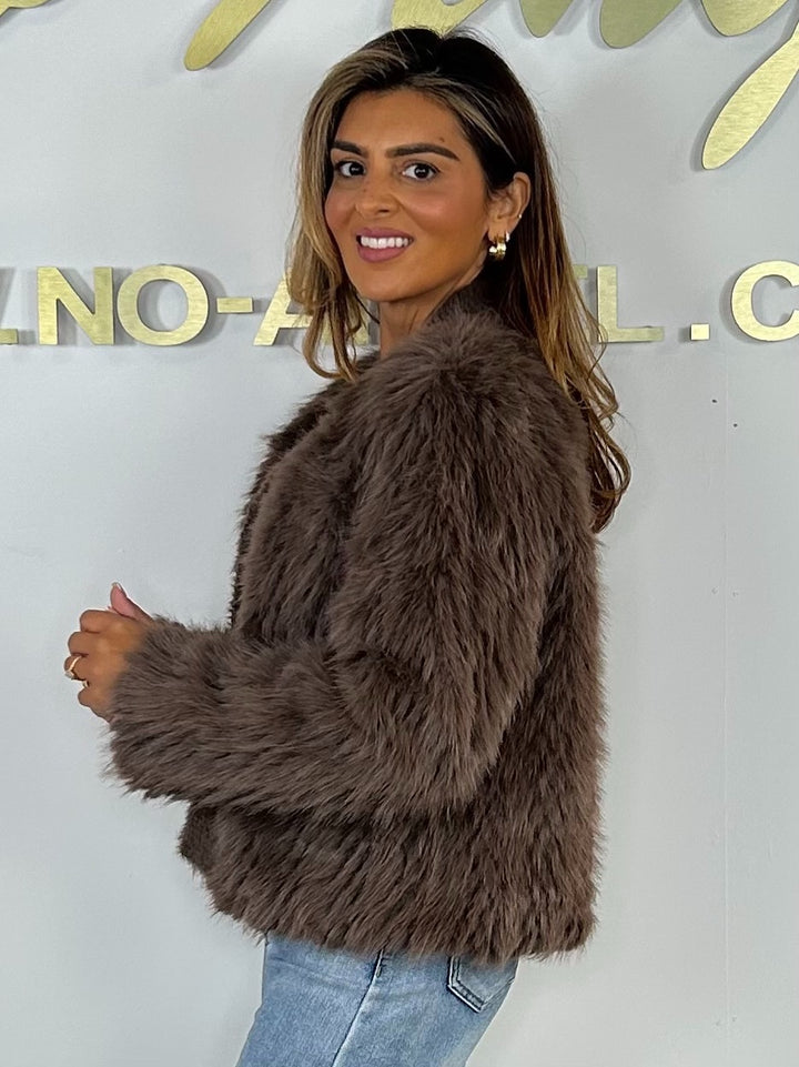 Faux Fur Pearl Button Jacket (4 Colours)