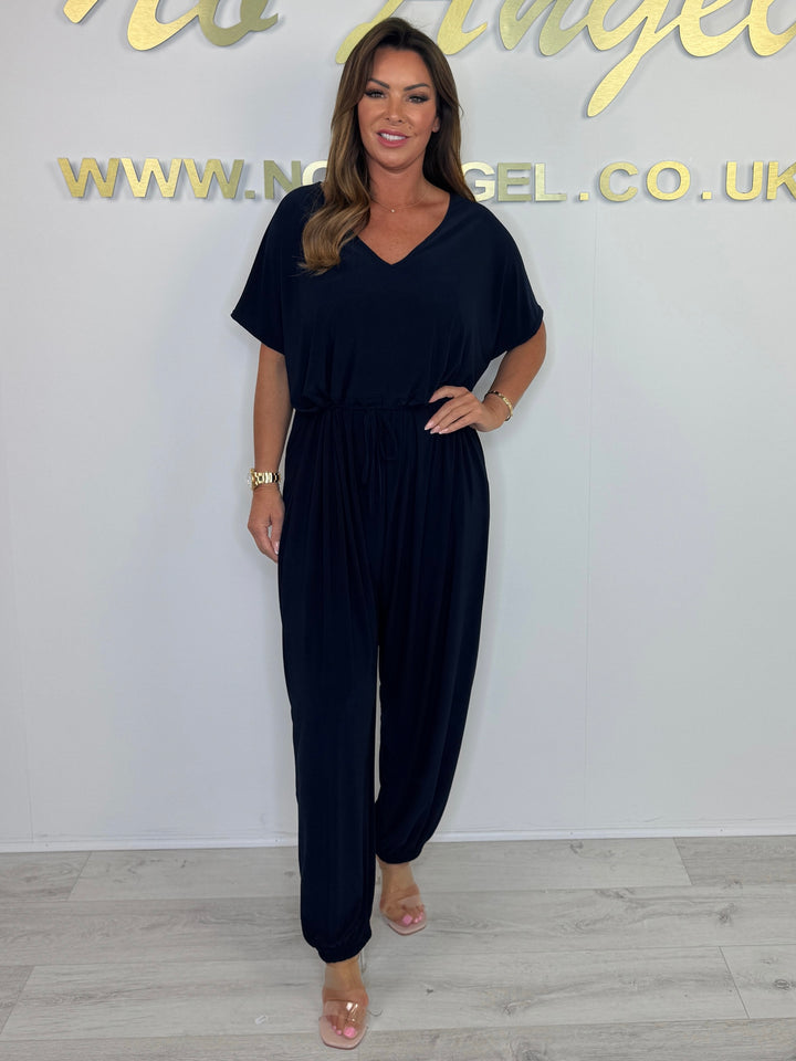 Tie Waist V-Neck Oversize Jumpsuit (8 Colours)
