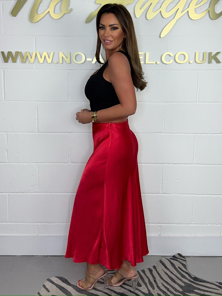 Satin Midi Skirt (6 Colours)