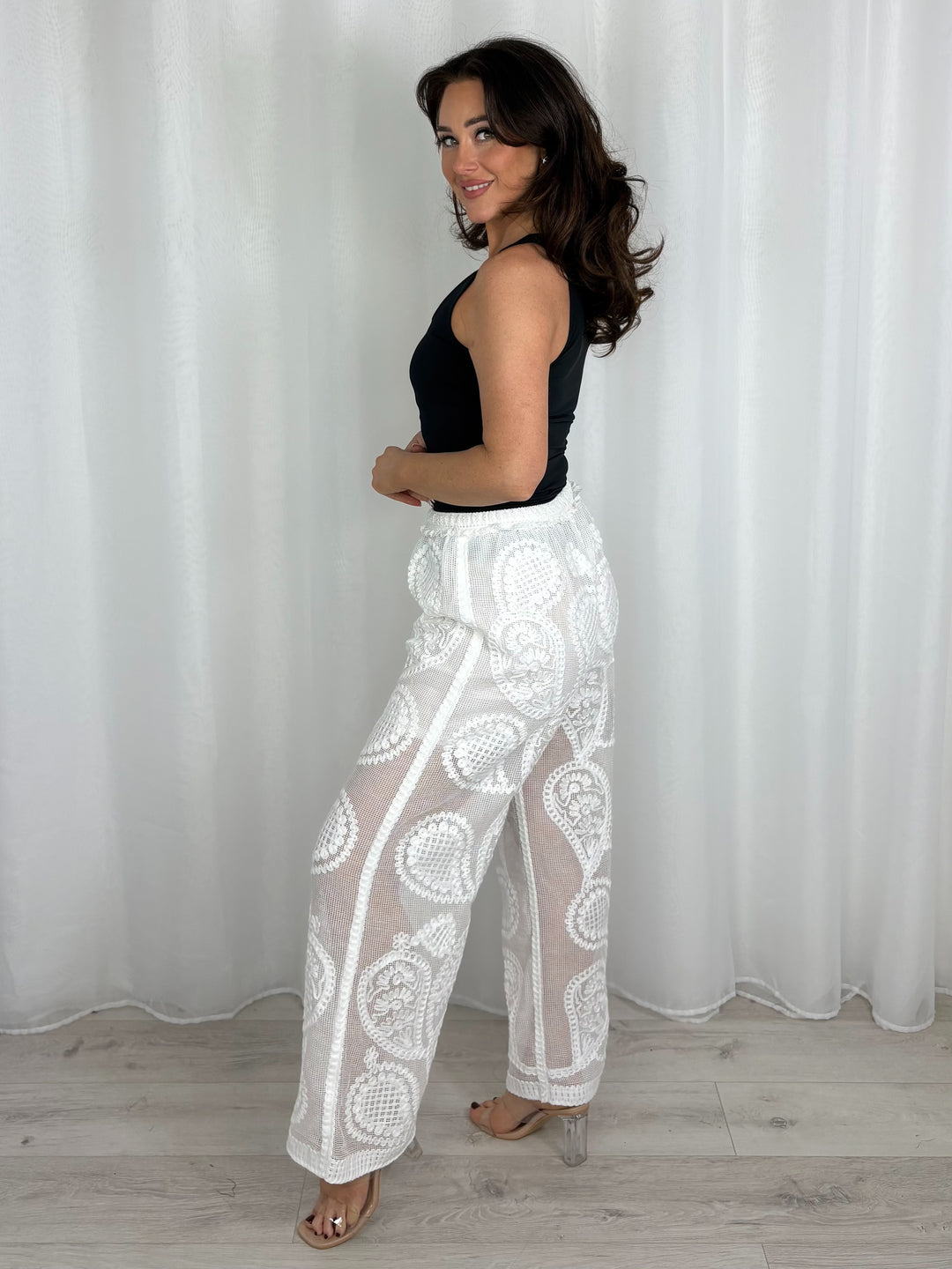Paisley Print Lace Trousers (2 Colours)