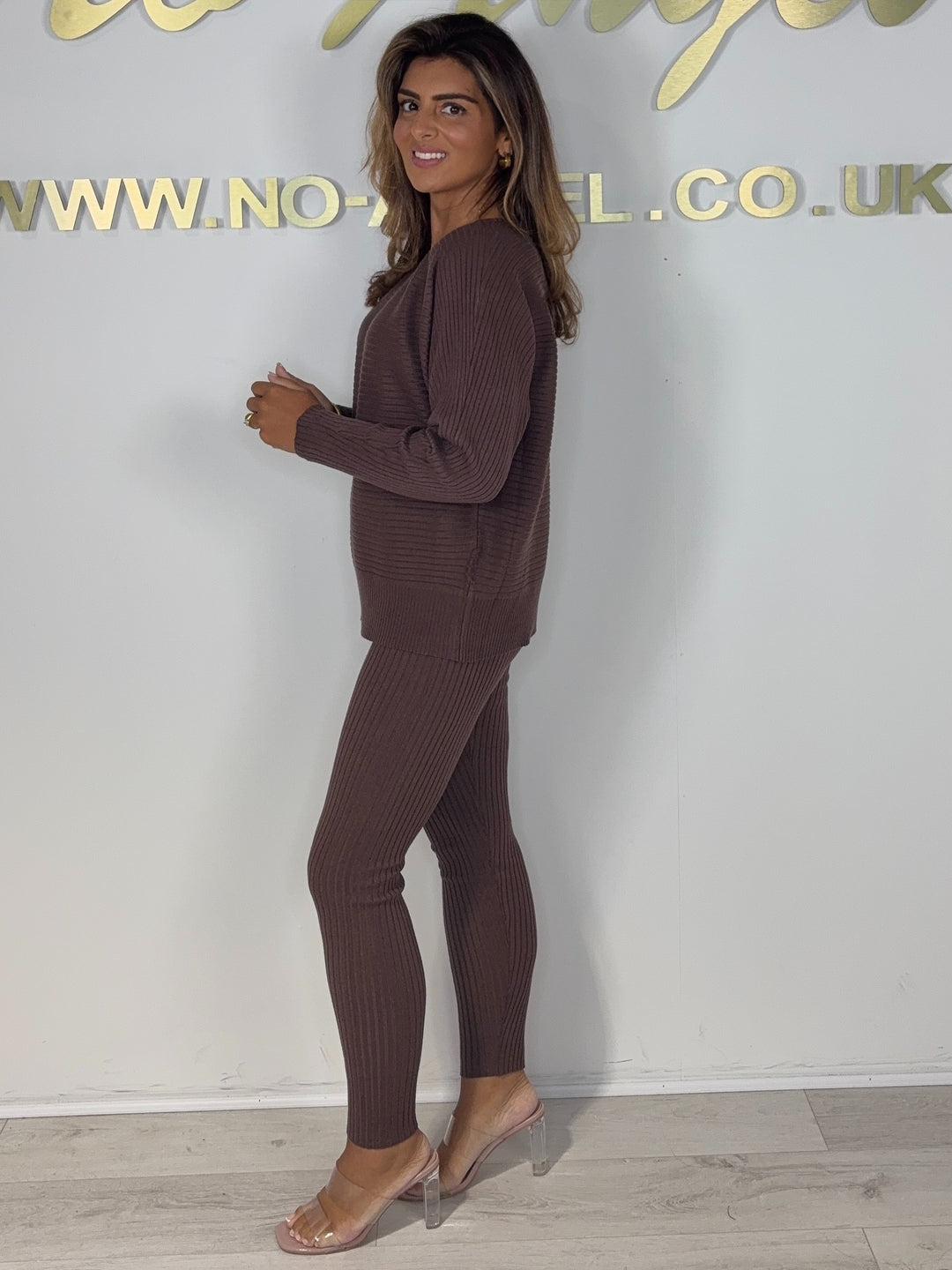 Ribbed Round Neck Legging Trouser Co-ord (4 Colours)