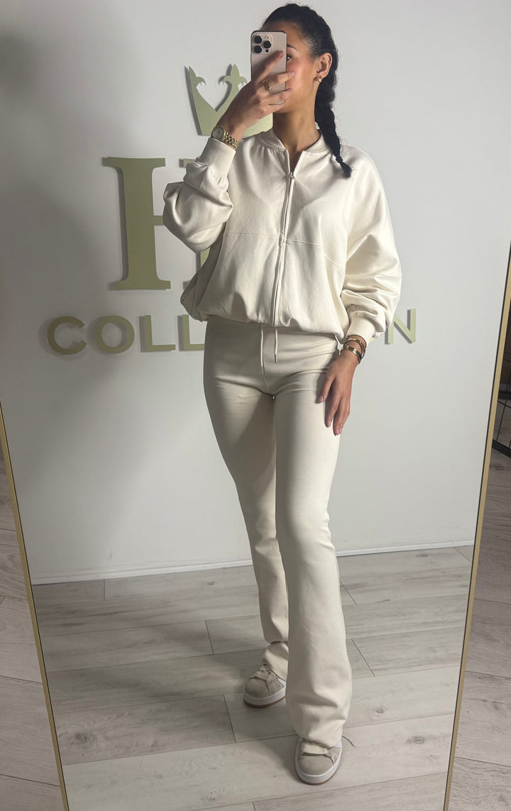 Bomber Jacket Flared Leg Tracksuit (3 Colours)