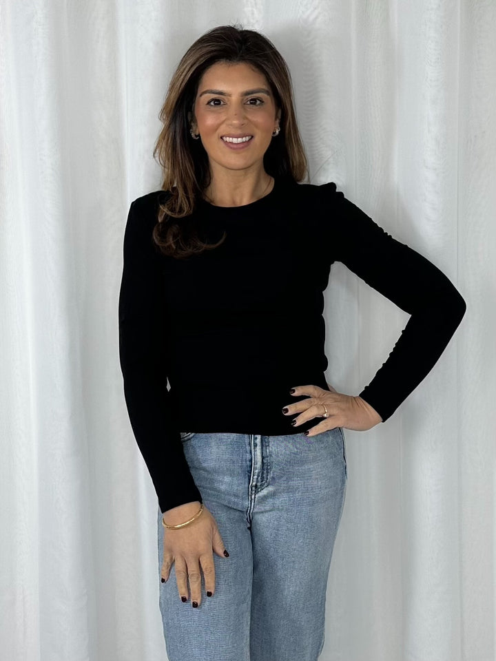 Round Neck Basic Long Sleeve Top (5 Colours)